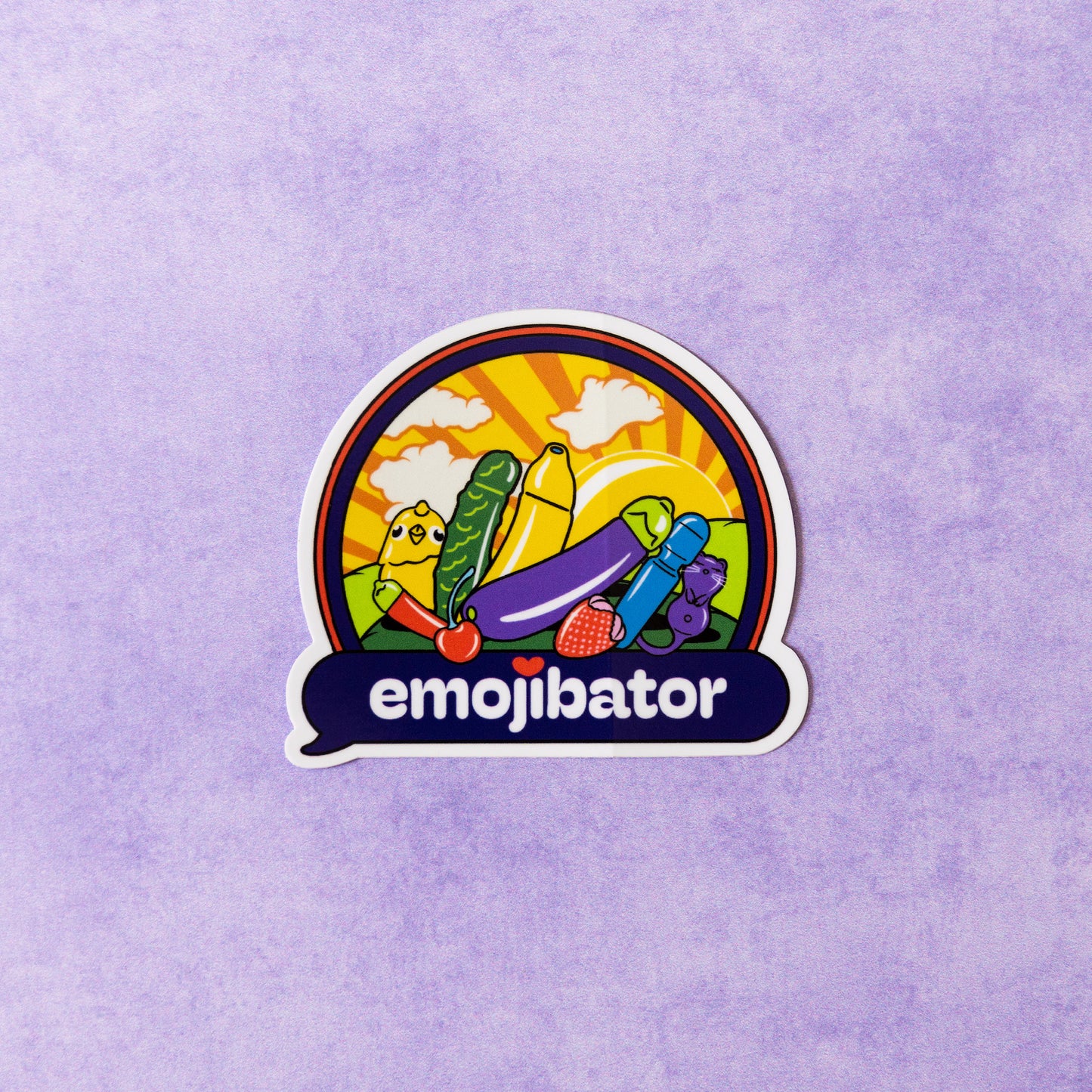 Emojibator Sunset Vibes Sticker